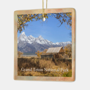Nationaal park Moulton Barn Grand Teton Keramisch Ornament
