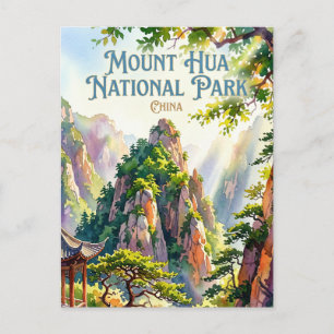 Nationaal park Mount Hua China Briefkaart