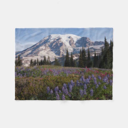 Nationaal park Mount Rainier, berg Rainier 3 Fleece Deken (Voorkant (Horizontaal))