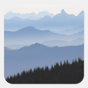 Nationaal park Mount Rainier   Cascade-bergen Vierkante Sticker
