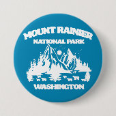 Nationaal park Mount Rainier Ronde Button 7,6 Cm (Voorkant)