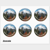 Nationaal park Mount Rainier Ronde Sticker (Vel)