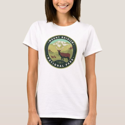 Nationaal park Mount Rainier T-shirt (Voorkant)