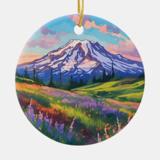 Nationaal park Mount Rainier Washington Keramisch Ornament (Voorkant)