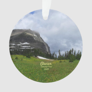 Nationaal park Mountain and Meadow Glacier Photo Ornament