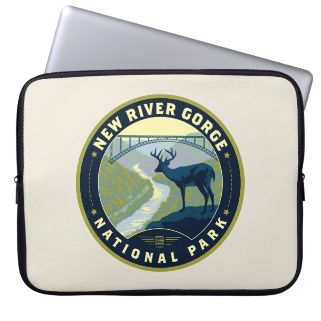 Nationaal Park New River Gorge Laptop Sleeve (Voorkant)