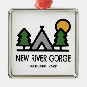 Nationaal Park New River Gorge Metalen Ornament