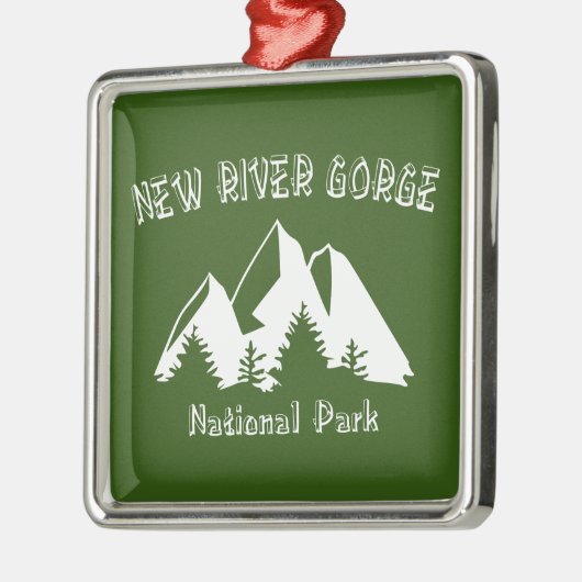 Nationaal Park New River Gorge Metalen Ornament (Links)