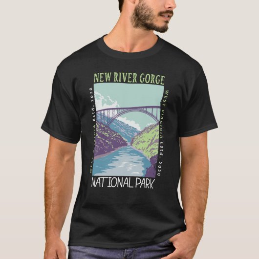 Nationaal Park New River Gorge T-shirt (Voorkant)