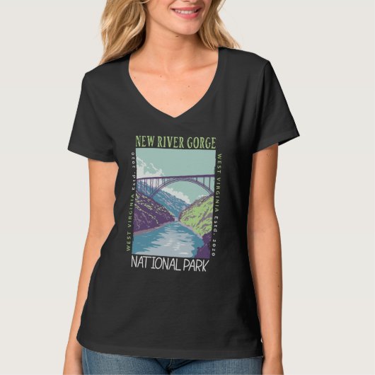 Nationaal Park New River Gorge T-shirt (Voorkant)