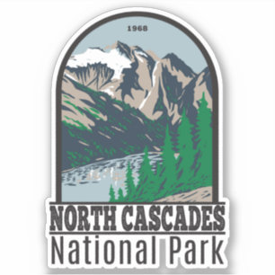 Nationaal park Noord-Cascades — Triumph Retro Sticker