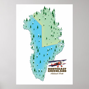 Nationaal Park Noordoost-Groenland Poster