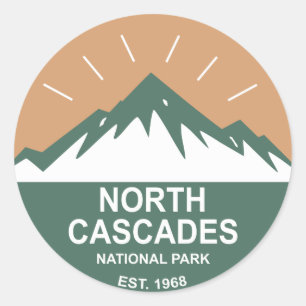 Nationaal park North Cascades Ronde Sticker
