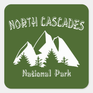 Nationaal park North Cascades Vierkante Sticker