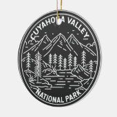 Nationaal park Ohio Monoline Keramisch Ornament (Links)