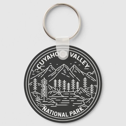 Nationaal park Ohio Monoline Sleutelhanger (Voorkant)