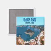 Nationaal park Oregon Vintage Magneet (Voorkant / Achterkant)