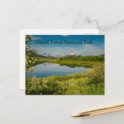 Nationaal park Oxbow Bend Bend Grand Teton Briefkaart (Voorkant / Achterkant in situ)