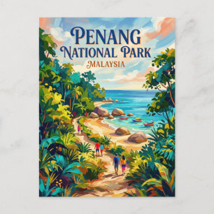 Nationaal park Penang Maleisië Briefkaart