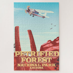 Nationaal park Petrified Forest, Arizona. Legpuzzel