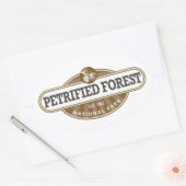Nationaal park Petrified Forest Ovale Sticker (Envelop)