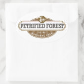 Nationaal park Petrified Forest Ovale Sticker (Tas)