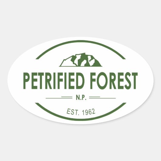 Nationaal park Petrified Forest Ovale Sticker (Voorkant)
