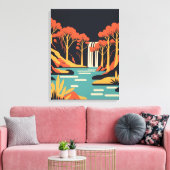 Nationaal park Plitvice Lakes Canvas Afdruk (Insitu (Woonkamer))