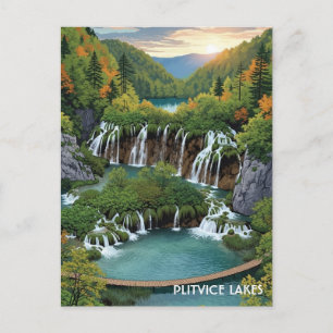 Nationaal park Plitvice-meren Kroatië Briefkaart