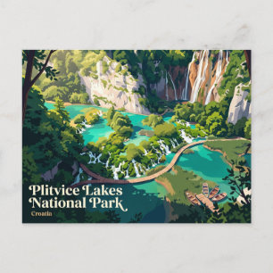 Nationaal Park Plitvicemeren Kroatië Briefkaart