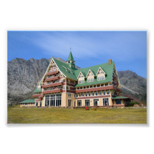 Nationaal Park Prince of Wales Hotel Waterton Lake Foto Afdruk