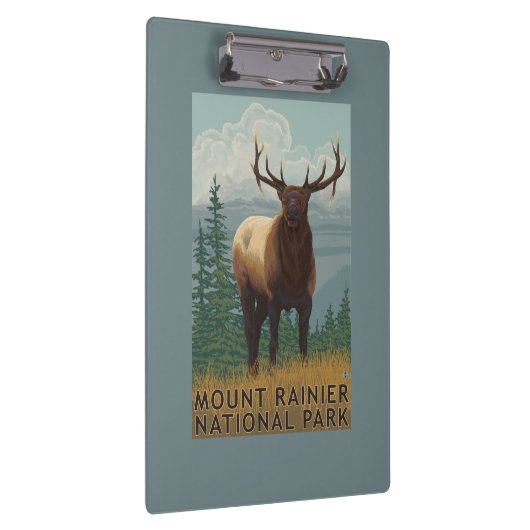 Nationaal park Rainier, Washington Elk Scene Klembord (Rechts)