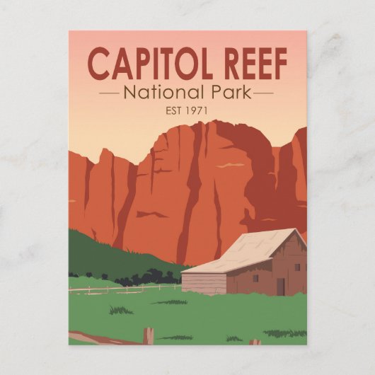 Nationaal park Ranch van Capitol Reef Briefkaart (Voorkant)