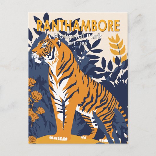 Nationaal Park Ranthambore India Briefkaart (Voorkant)
