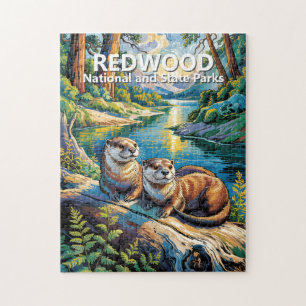 Nationaal park Redwood Kleurrijk dier Schattige ot Legpuzzel