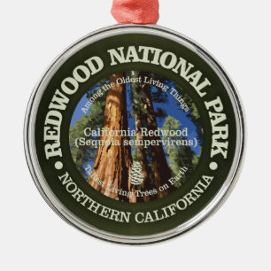 Nationaal park Redwood Metalen Ornament
