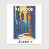 Nationaal park Redwood  Sticker (Vel)