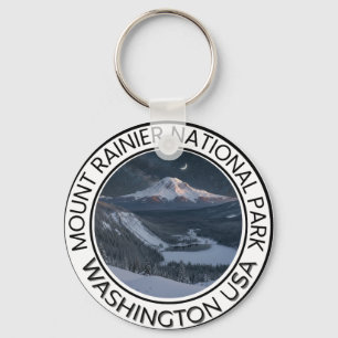 Nationaal Park Reis Souvenir Mount Rainier Sleutelhanger