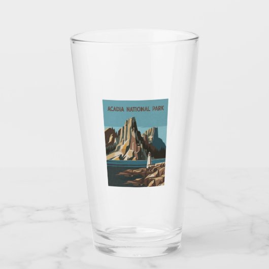 Nationaal park Retro Acadia Glas (Voorkant)