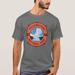 Nationaal Park Retro Compass Embleem T-shirt