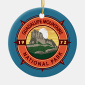 Nationaal Park Retro Compass Keramisch Ornament (Voorkant)