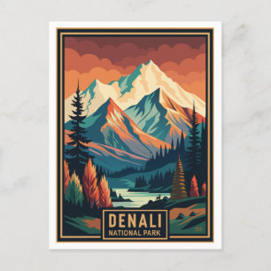Nationaal park Retro Denali Briefkaart