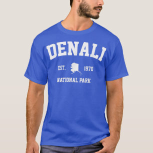Nationaal park Retro Denali Hiking Alaska Est 1970 T-shirt