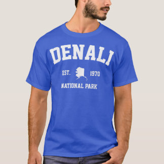 Nationaal park Retro Denali Hiking Alaska Est 1970 T-shirt