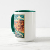 Nationaal park Retro Grand Canyon Mok (Voorkant links)