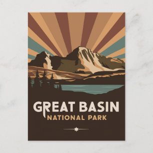 Nationaal park Retro Great Basin Feestdagenkaart