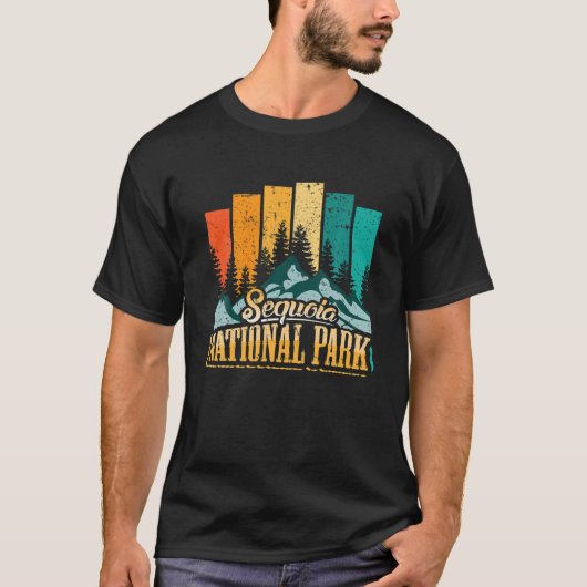  Nationaal park Retro Sequoia T-shirt (Voorkant)
