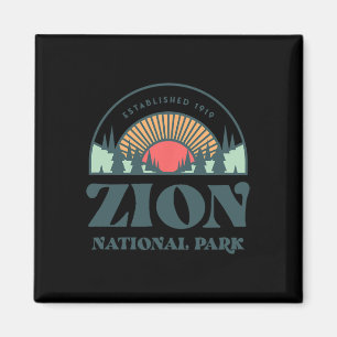 Nationaal park Retro Style Utah Zion Magneet