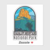 Nationaal Park Retro van het Guadalupe-gebergte Sticker (Vel)