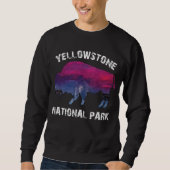  nationaal park Retro Yellowstone Bison Trui (Voorkant)